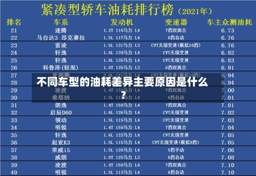 不同车型的油耗差异主要原因是什么？