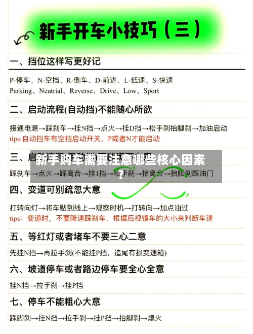 新手购车需要注意哪些核心因素？