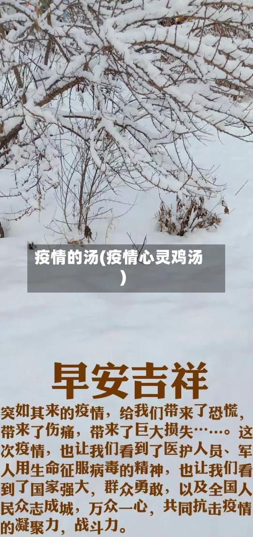 疫情的汤(疫情心灵鸡汤)