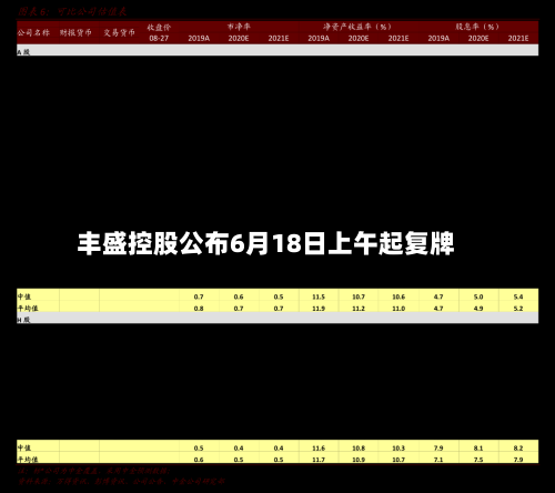 丰盛控股公布6月18日上午起复牌