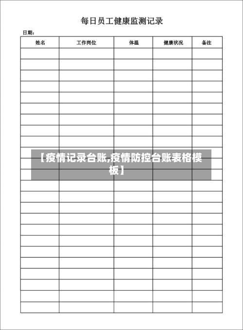 【疫情记录台账,疫情防控台账表格模板】