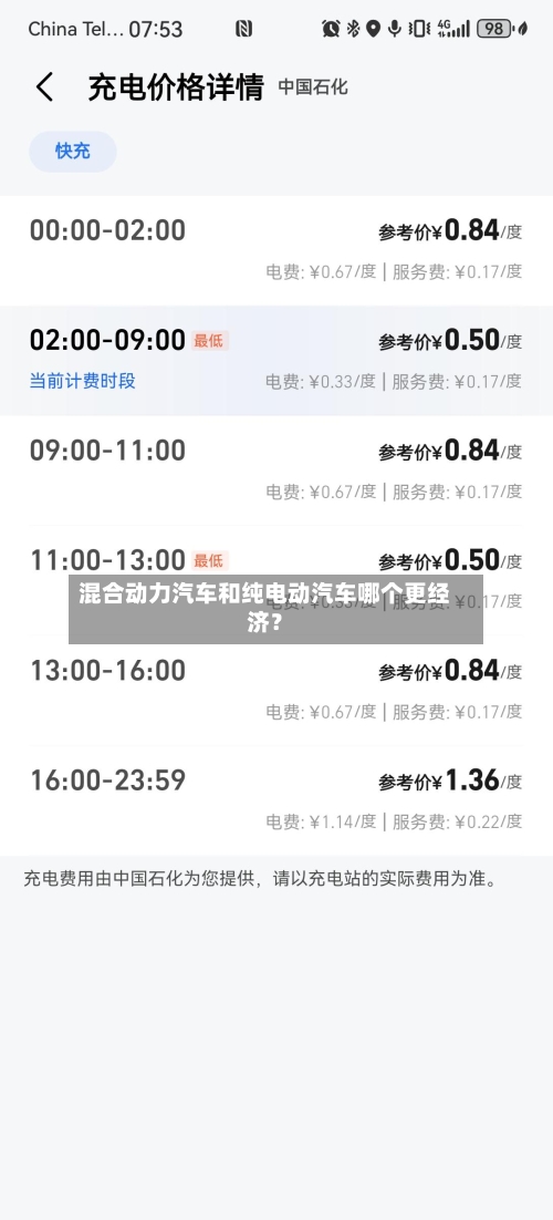 混合动力汽车和纯电动汽车哪个更经济？