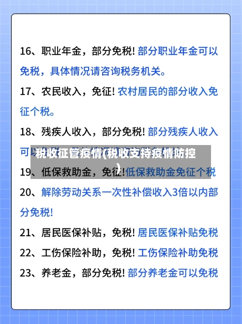 税收征管疫情(税收支持疫情防控)