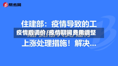 疫情后调价/疫情期间费用调整
