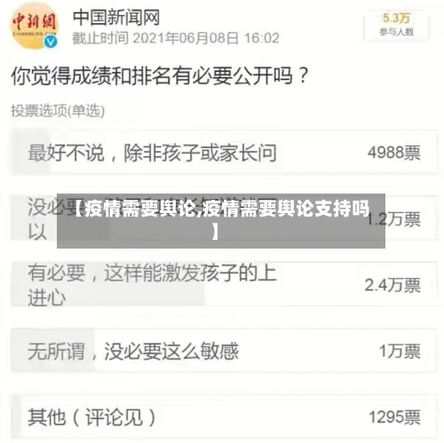【疫情需要舆论,疫情需要舆论支持吗】