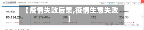 【疫情失败后果,疫情生意失败】