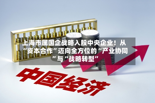 上海市属国企战略入股中央企业！从“资本合作”迈向全方位的“产业协同”与“战略转型”