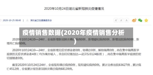 疫情销售数据(2020年疫情销售分析)