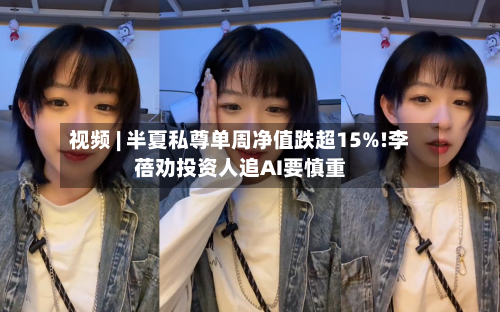 视频 | 半夏私尊单周净值跌超15%!李蓓劝投资人追AI要慎重