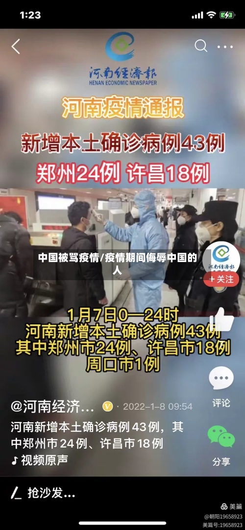 中国被骂疫情/疫情期间侮辱中国的人