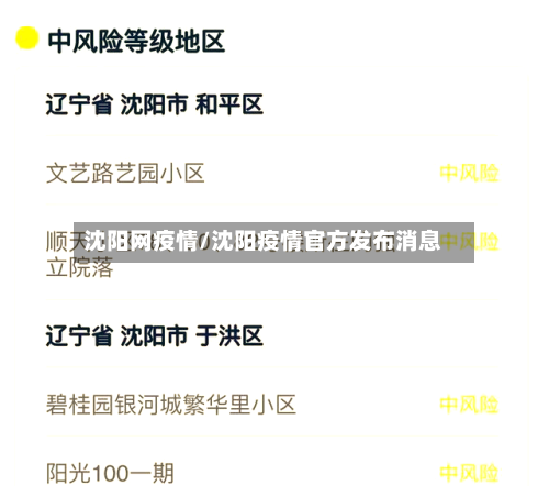 沈阳网疫情/沈阳疫情官方发布消息