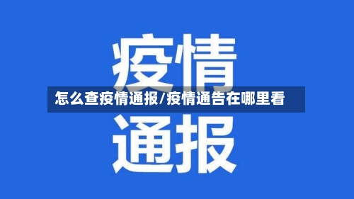 怎么查疫情通报/疫情通告在哪里看