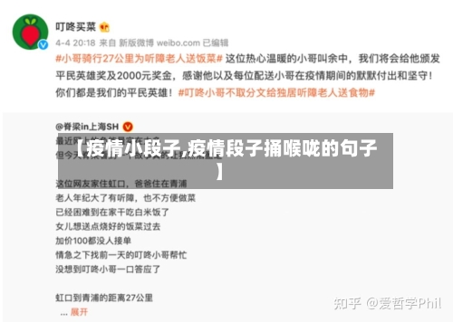 【疫情小段子,疫情段子捅喉咙的句子】