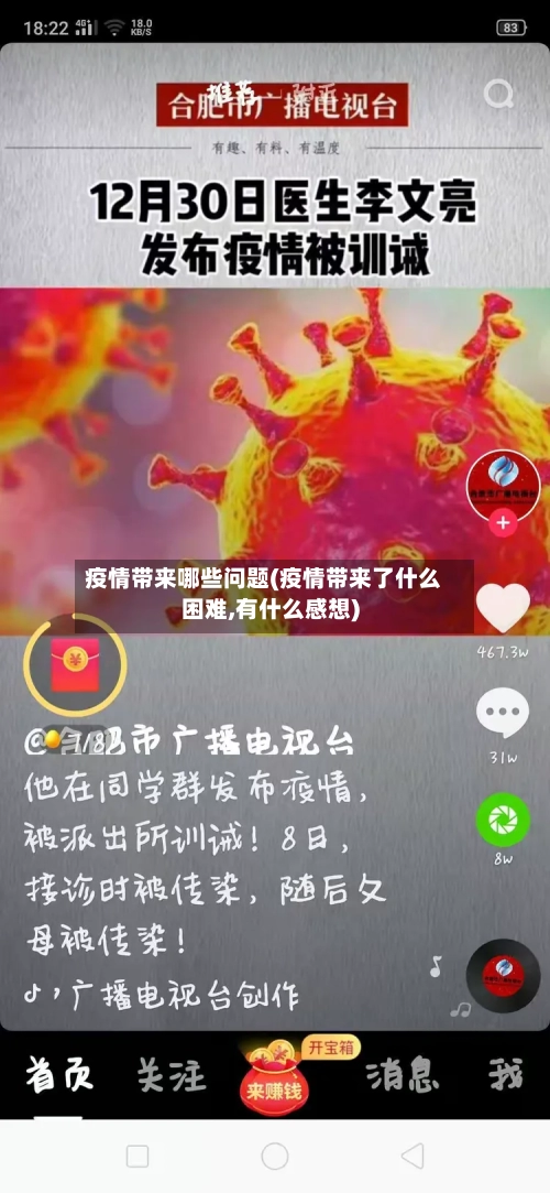 疫情带来哪些问题(疫情带来了什么困难,有什么感想)