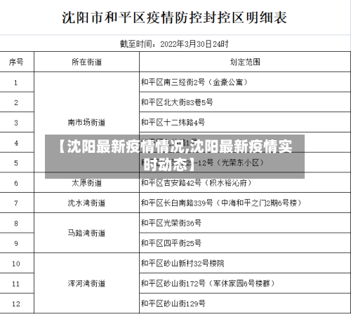 【沈阳最新疫情情况,沈阳最新疫情实时动态】