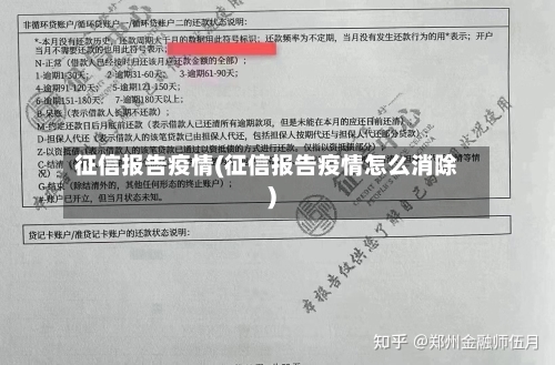 征信报告疫情(征信报告疫情怎么消除)