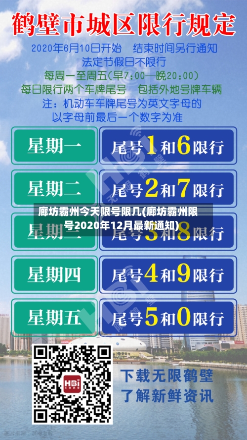 廊坊霸州今天限号限几(廊坊霸州限号2020年12月最新通知)