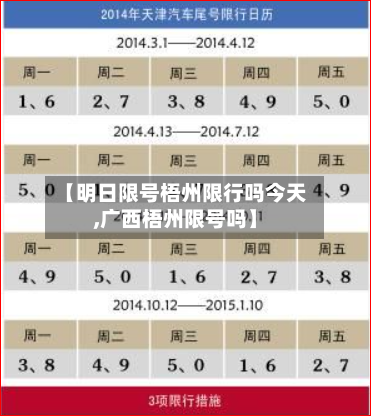 【明日限号梧州限行吗今天,广西梧州限号吗】