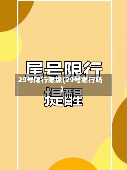 29号限行限级(29号限行吗)