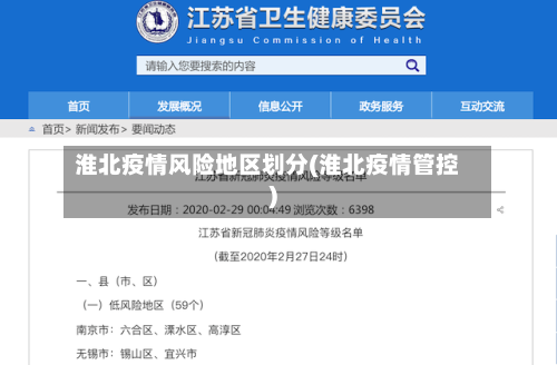 淮北疫情风险地区划分(淮北疫情管控)