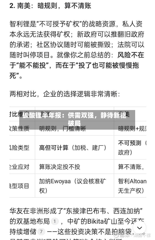 碳酸锂半年报：供需双强，静待新驱破局-第1张图片