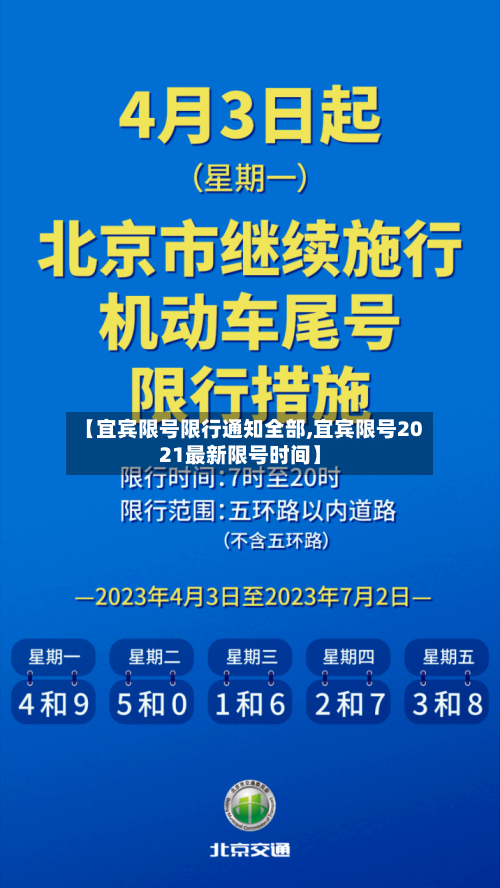 【宜宾限号限行通知全部,宜宾限号2021最新限号时间】