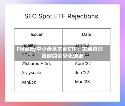 Fidelity中小盘基本面ETF：主动管理策略的差异化选取