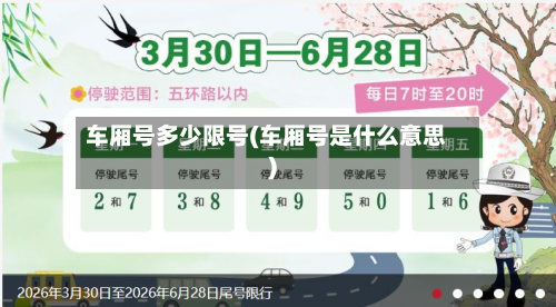 车厢号多少限号(车厢号是什么意思)