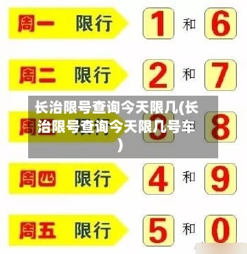 长治限号查询今天限几(长治限号查询今天限几号车)