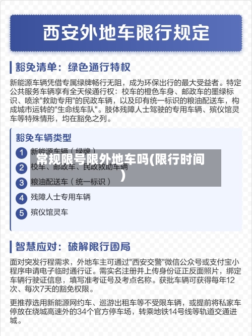 常规限号限外地车吗(限行时间)