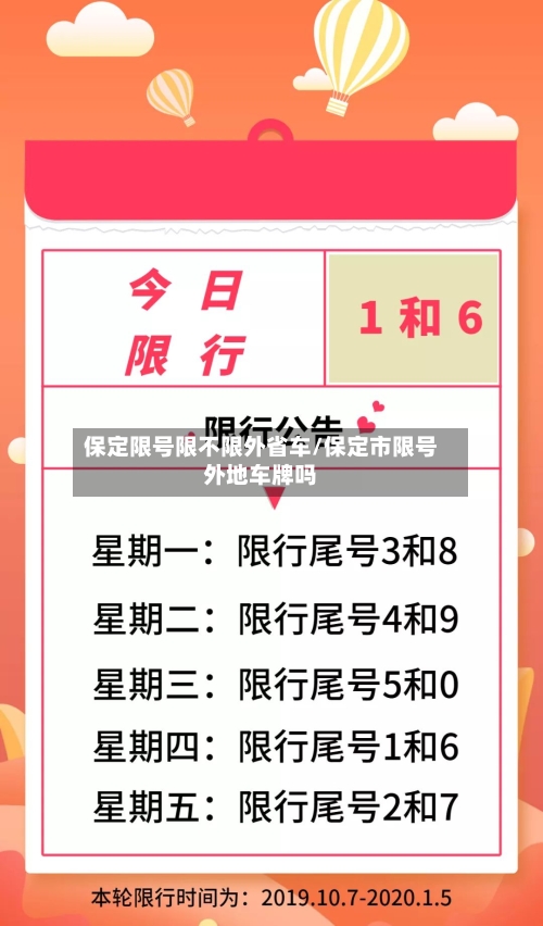 保定限号限不限外省车/保定市限号外地车牌吗