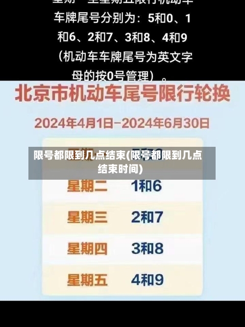限号都限到几点结束(限号都限到几点结束时间)