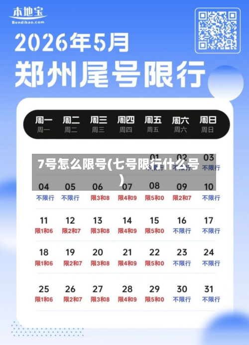 7号怎么限号(七号限行什么号)