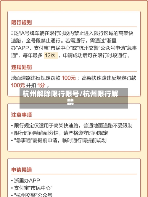 杭州解除限行限号/杭州限行解禁
