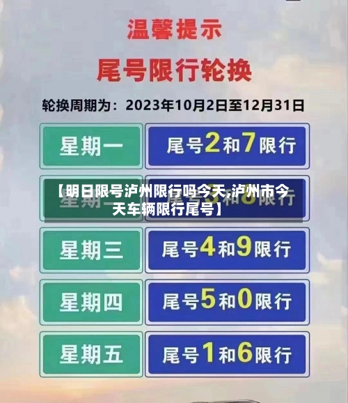 【明日限号泸州限行吗今天,泸州市今天车辆限行尾号】
