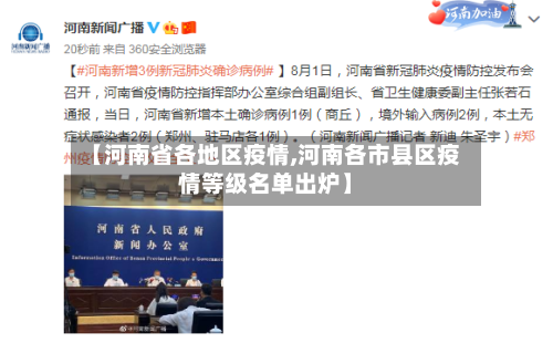 【河南省各地区疫情,河南各市县区疫情等级名单出炉】