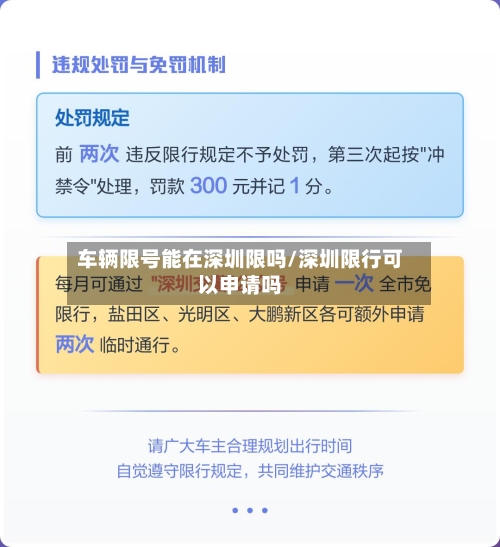 车辆限号能在深圳限吗/深圳限行可以申请吗