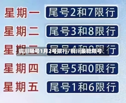铜川限号1月2号限行/铜川最新限号