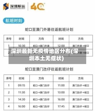 深圳最新无疫情地区分布(深圳本土无症状)