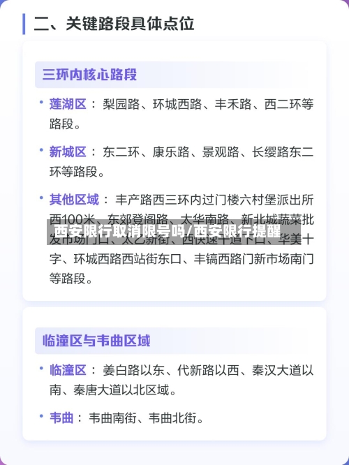 西安限行取消限号吗/西安限行提醒