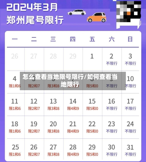 怎么查看当地限号限行/如何查看当地限行