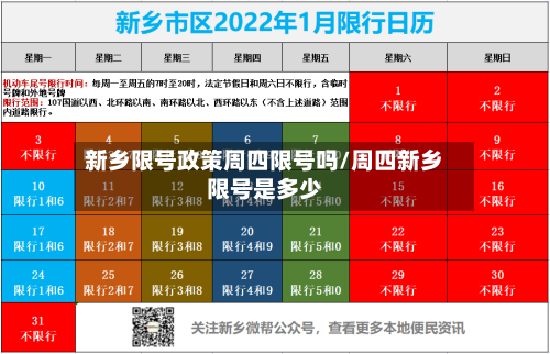 新乡限号政策周四限号吗/周四新乡限号是多少