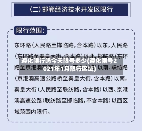 遵化限行吗今天限号多少(遵化限号2021年1月限行区域)