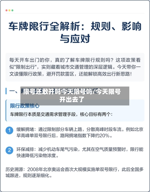 限号还敢开吗今天限号吗/今天限号开出去了