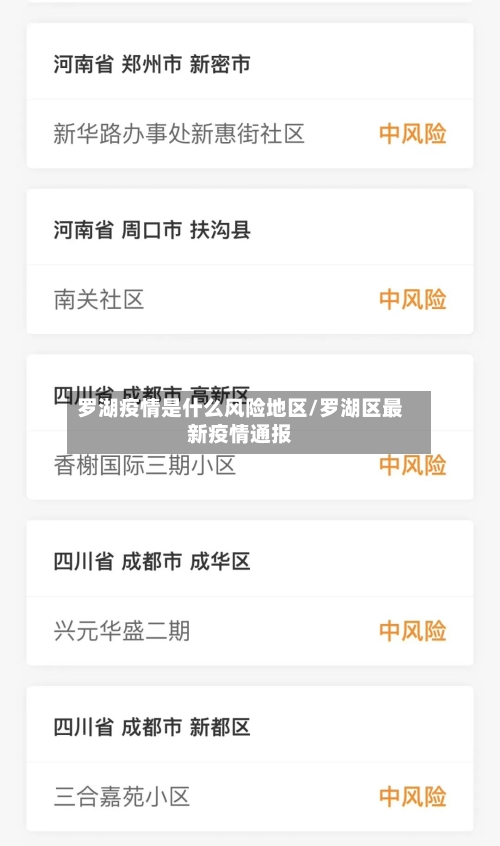 罗湖疫情是什么风险地区/罗湖区最新疫情通报