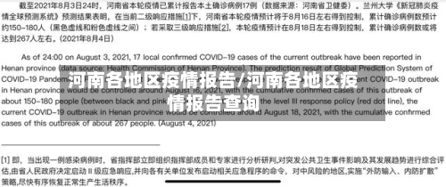 河南各地区疫情报告/河南各地区疫情报告查询
