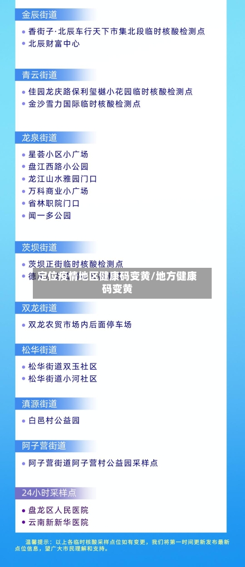 定位疫情地区健康码变黄/地方健康码变黄