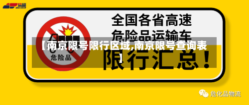 【南京限号限行区域,南京限号查询表】