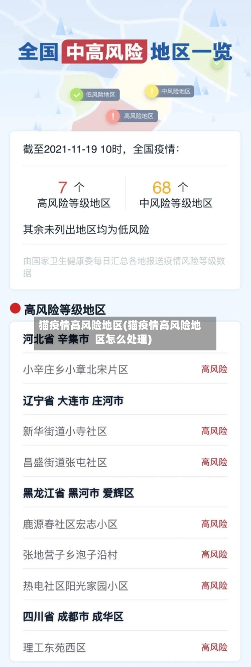 猫疫情高风险地区(猫疫情高风险地区怎么处理)