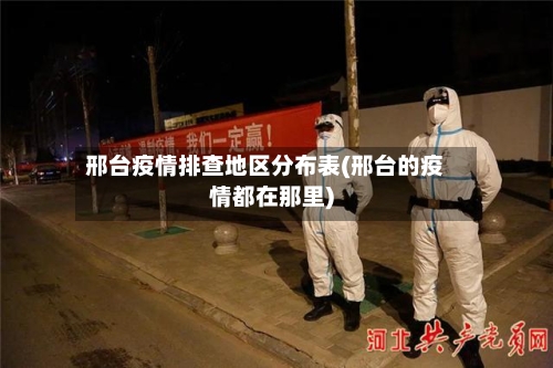 邢台疫情排查地区分布表(邢台的疫情都在那里)